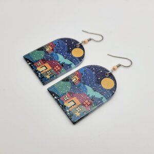 Country Scenic Canvas Women's Fashion Dangle Earring